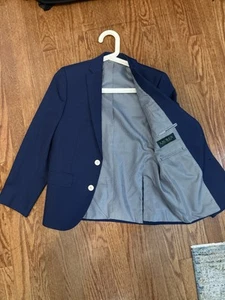 New Ralph Lauren Boys Navy Suit Jacket Size 14R - Picture 1 of 4