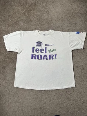 Camisetas vintage para hombre Sacramento Kings 2002 playoffs de la NBA “¡Siente el rugido!” Talla XL Foto 1 de 4
