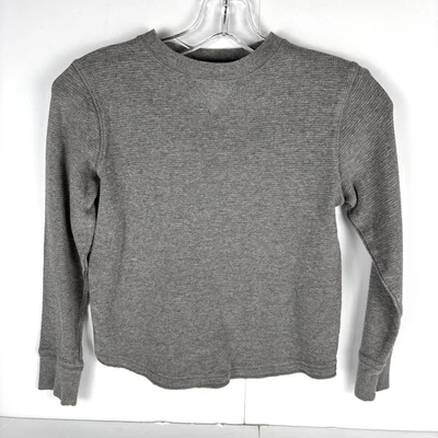 Jumping Beans Kids Gray Waffle Knit Thermal Long Sleeve Shirt XL 7X - Image 1 of 4
