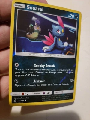 Pokemon Ultra Prism Sneasel 73/156 Tcg Card Holo Nintendo  - Image 1 of 3