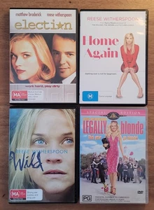 Reece Witherspoon DVD Bundle x 4 (Legally Blonde, Wild, Election, Home Again) - Foto 1 di 2
