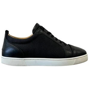 Christian Louboutin Herren Louis Junior Flat Low Sneaker Schwarz EU 40,5 / UK 6,5 - Bild 1 von 17
