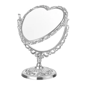Heart Shaped Cosmetic Mirror Simple and Lovely Aesthetic Magnifying Mirror, - Picture 1 of 7