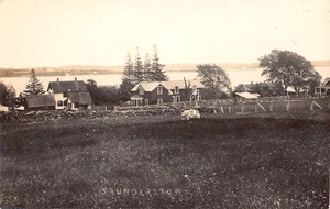 1915 RPPC Homes & Distant Shore Saunderstown RI - Picture 1 of 2
