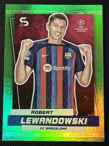 2022-23 Topps UEFA Champions League Super Verde Poco Común Robert Lewandowski - Imagen 1 de 2
