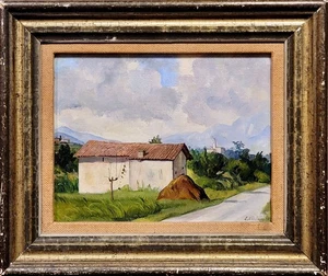 Luigi Lucioni - Granero en un paisaje rural - 1938 pintura al óleo - Imagen 1 de 11