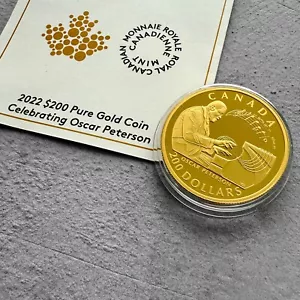2022 Canada $200 Oscar Peterson 1 oz Gold Coin - Picture 1 of 3