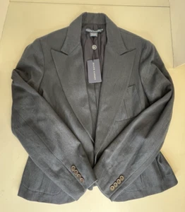 Ralph Lauren Women’s Blazer Blue Size 12 Linen Blend - Picture 1 of 17
