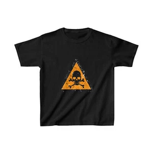 "Black children's t-shirt with a danger theme." (Benguva Kids) - Picture 1 of 3