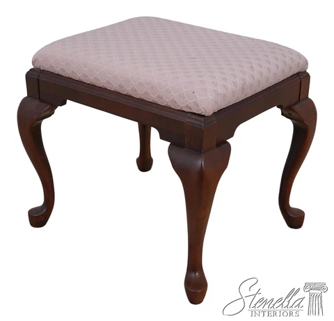 59835EC: Cherry Queen Anne Ottoman Or Stool Cover