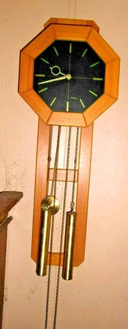 WARMINK WUBA Dutch MCM  Mid Century modern 50-60s Wall Clock WORKS GRT FREE SHIP Cover