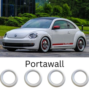 17" Rim WHITE WALL TIRE TRIM PORT A WALL SET OF 4 Free shiping.Fits: VW BEETLE - Picture 1 of 12