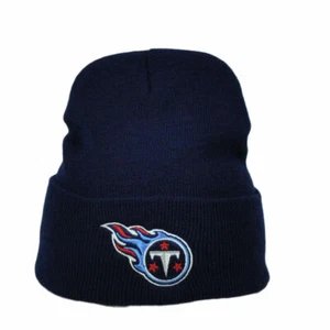 Tennessee Titans Sideline Cold Weather Cuffed Knit Beanie Cap Hat Blue - Picture 1 of 1