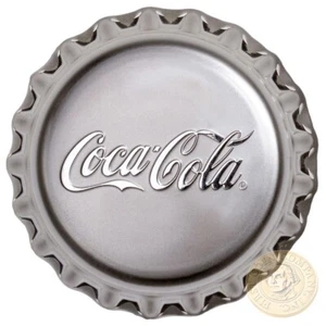 RARE Fiji COCA-COLA $2 Silver Coin 2018 Bottle Cap Shaped Proof 1 oz - Picture 1 of 3