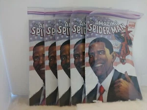Marvel The Amazing Spider-Man Obama 4th Printing Set of 5 #583 - Picture 1 of 4
