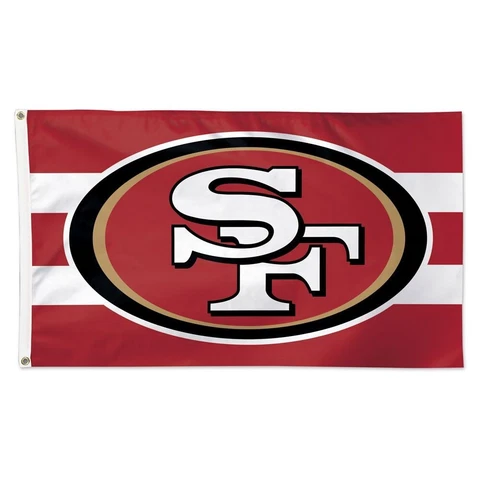 SAN FRANCISCO 49ERS OFFICIAL NFL 3 X 5 HORIZONTAL DELUXE FLAG W/ BRASS GROMMETS Cover