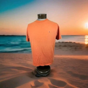 Camiseta de Colección Y2K Tommy Hilfiger Para Hombre M Naranja Bordado Logo Defecto - Imagen 1 de 14