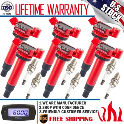 High Performance Ignition Coils & Spark Plugs For Lexus ES300 RX330 V6 1999-2003 - Image 1 of 4