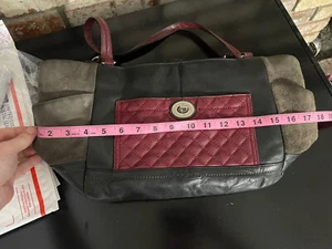 Coach Quilted Leather and Suede Carrie Park Purse Bag - Picture 1 of 7