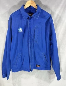 Walls FR Jacket Flame Resistant WorkWear Large Heavy blue Canvas 2HRC ATPV 15.6 - Picture 1 of 11