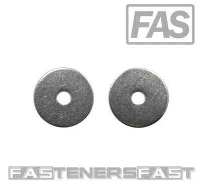 FAS (50) #10 ID x 1 OD Stainless Steel Fender Washer #10 x 1"Large OD Flat Washers