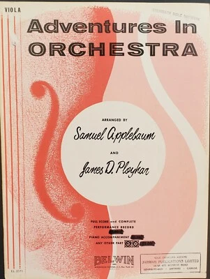 Viola Adventures In Orchestra Sheet Music Song Book - Image 1 of 4