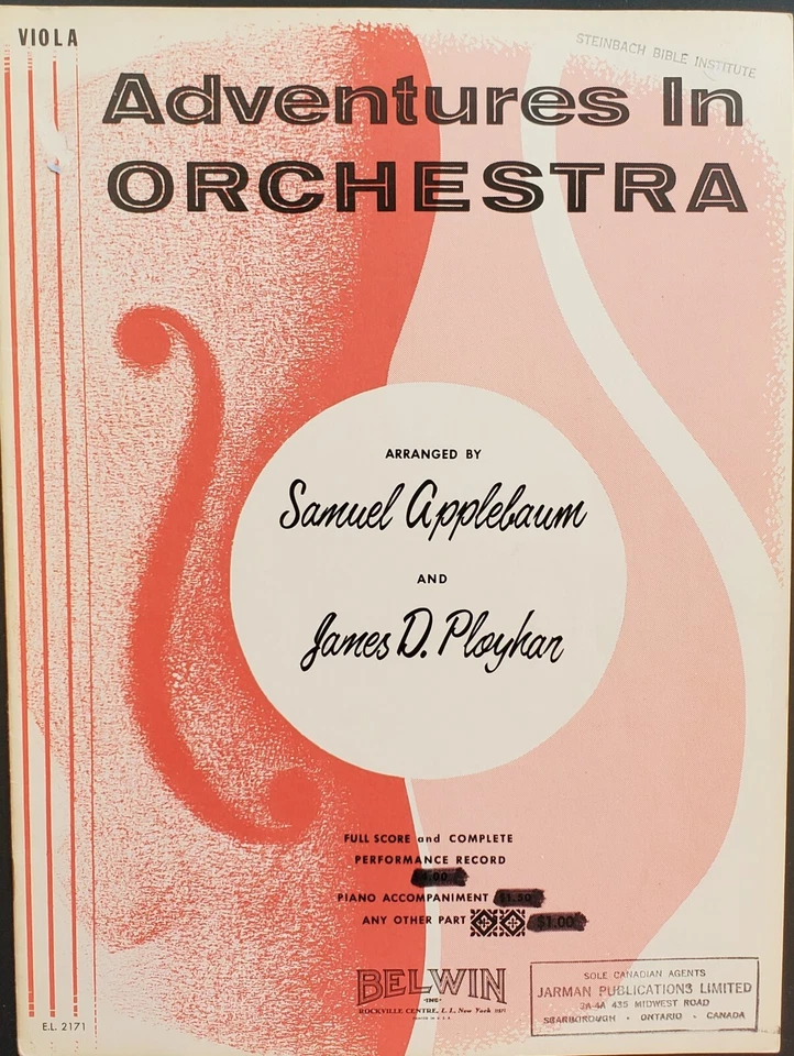 Viola Adventures In Orchestra Sheet Music Song Book - Image 1 of 4