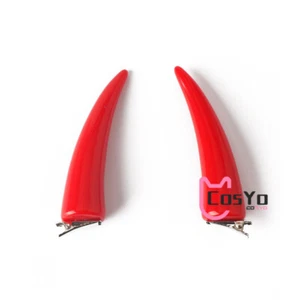 Chainsaw Man Power Horns Cosplay Kawaii Red Headwear Halloween Devil Headpiece - Picture 1 of 6