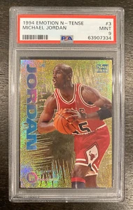 1994-95 Michael Jordan Skybox Emotion Ntense N-Tense PSA 9 como nuevo #3 Chicago Bulls - Imagen 1 de 2