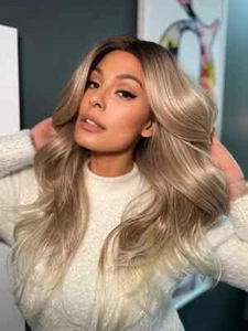 Rene of Paris Allure Wavez Lace Front Heat Friendly Rooted Melted Marshmellow - Picture 1 of 23