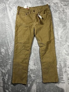 Levis 514 Cordhose Herren Größe 34x30 Braun Hellbraun Khaki Preppy Neu mit Etikett - Bild 1 von 12