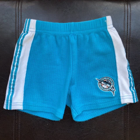 MLB Florida Marlins Baseball Baby Boy Size 18M Shorts Cotton Embroidered Logo Cover