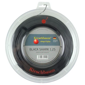 Kirschbaum BLACK SHARK 17 1,25mm (schwarz) 200m 660ft Rolle Tennissaite - Bild 1 von 1