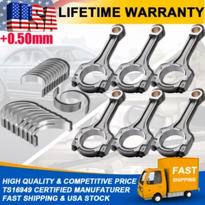 6x Connecting Rods+ Main&Rod Bearing Kit 0.5mm For Hyundai Sonata Santa Fe 3.3L - Picture 1 of 12