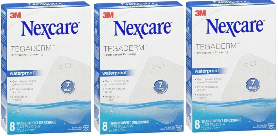 Apósito Transparente Nexcare Tegaderm 2 3/8 X 2 3/4 8ct (Paquete de 3) Foto 1 de 1