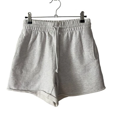 Aritzia Tna Mujer XS Acogedor Polar Novio Pantalones Cortos Gris Claro Tiro Alto Salón Foto 1 de 4