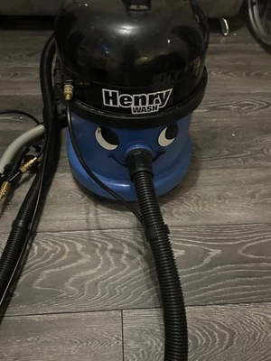 Henry HVW 370-2 1060W Corded Carpet Wet Vacuum Cleaner - Blue with extra fitting - Image 1 of 3