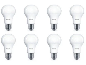 8 x Philips LED Frosted E27 Edison Screw 75w Warm White Light Bulbs Lamp 1055Lm - Picture 1 of 3
