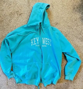 Pacific & Co. Aqua Blue Key West Full Zip The Perfect Hoodie Size XL Destination - Picture 1 of 14
