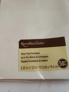 Neu in Verpackung Umschläge Erinnerungen Vorteilspackung 5,25"x 7,25" weiß 50er-Packung - Bild 1 von 5
