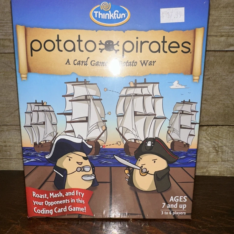 New Potato Pirates A Card Game of Potato War Thinkfun Age 7+ Sealed - Image 1 of 4