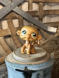 Littlest Pet Shop LPS Monkey #256 brown With Yellow/Orange Eyes Hasbro - Picture 1 of 6