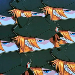ASUKA GLOSS ANIME GIRL NEON GENESIS EVANGELION CAR PEEKER DECAL - Picture 1 of 1