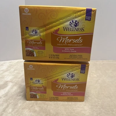 Comida húmeda para gatos Healthy Indulgence Morsels, sin granos, paquete de 24 oz, atún caducidad: 26/09 Foto 1 de 4