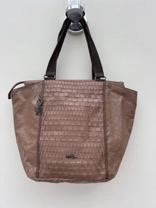 Kipling Tan Shoulder Tote Bag Zip Closure VGC - Picture 1 of 11