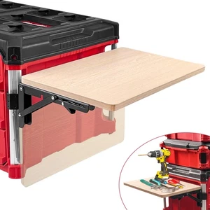 Heavy Duty Foldable Work Table Compatible with Milwaukee Packout Toolbox,Side... - Foto 1 di 6