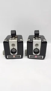 Vintage 1950's Kodak Brownie Hawkeye Flash Model Box Camera pair One is Broken - Picture 1 of 9