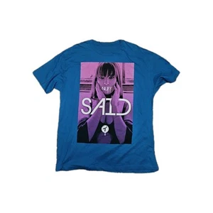 T.I.T.S blau NUFF SAID Rundhalsausschnitt Kurzarm Grafik T-Shirt Oberteil Herren XL - Bild 1 von 3
