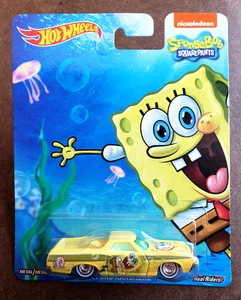 Hot Wheel '72 FORD RANCHERO Yellow POP CULTURE SpongeBob SquarePants REAL RIDERS - Picture 1 of 18
