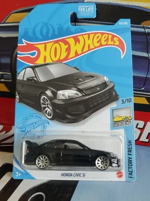 Honda Civic Si #3/10 Hot Wheels 2021 nuevo de fábrica en negro Foto 1 de 4